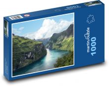 Fjord - Norsko, moře Puzzle 1000 - 60x46 cm