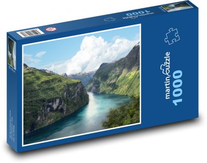 Fjord - Norway, sea - Puzzle 1000 pieces, size 60x46 cm 
