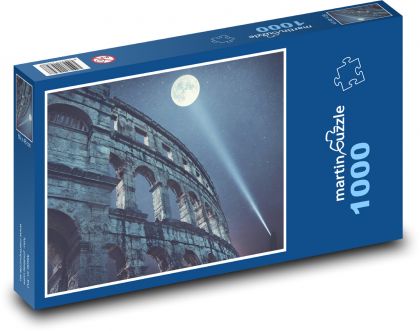 Koloseum v měsíčním svitu - noc, hvězdy - Puzzle 1000 dílků, rozměr 60x46 cm
