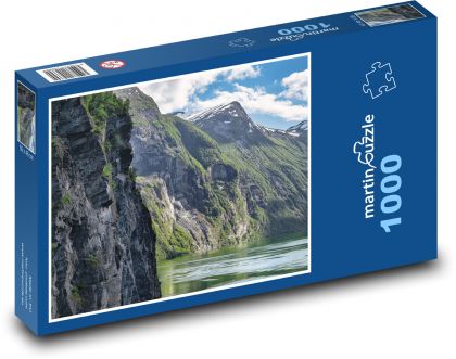 Norsko - jezero, Fjordy - Puzzle 1000 dílků, rozměr 60x46 cm