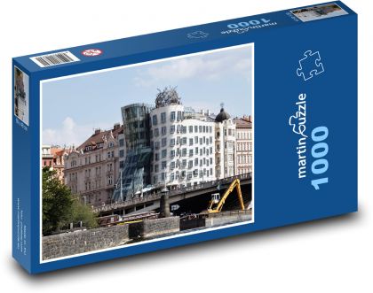 Praha - Tančící dům - Puzzle 1000 dílků, rozměr 60x46 cm