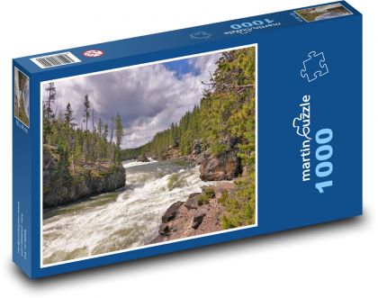 Řeka Yellowstone - Puzzle 1000 dílků, rozměr 60x46 cm