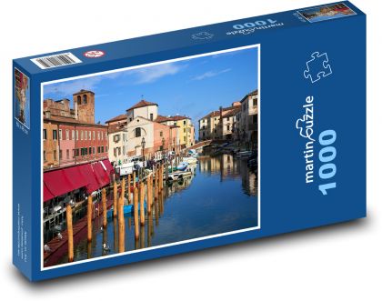Włochy - Kanał, Wenecja - Puzzle 1000 elementów, rozmiar 60x46 cm