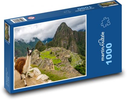 Peru - Machu Picchu, lama - Puzzle 1000 pieces, size 60x46 cm 