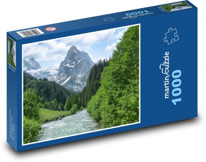 Alps - river, mountain - Puzzle 1000 pieces, size 60x46 cm 