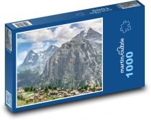 Švýcarsko - Berner Oberland Puzzle 1000 - 60x46 cm