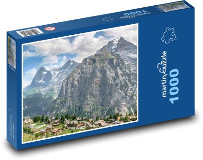 Švýcarsko - Berner Oberland - Puzzle 1000 dílků, rozměr 60x46 cm