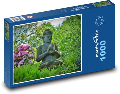 Kamenná socha - Budha - Puzzle 1000 dílků, rozměr 60x46 cm