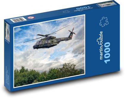 Military helicopter - Puzzle 1000 pieces, size 60x46 cm 