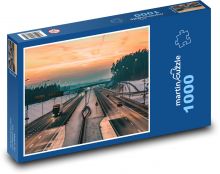 Diaľnice - autá, cesty Puzzle 1000 dielikov - 60 x 46 cm
