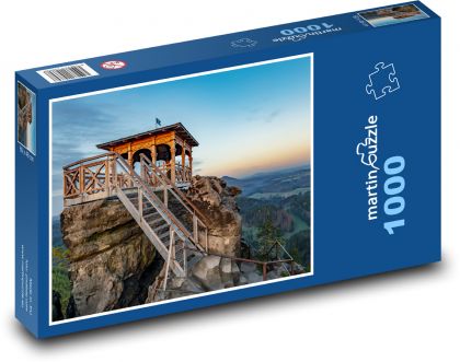 Jetřichovice - Czeska Szwajcaria, skały z piaskowca - Puzzle 1000 elementów, rozmiar 60x46 cm
