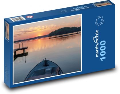 See - Dämmerung über dem Wasser, Sonnenuntergang - Puzzle - 1000 Teile