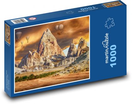 Berge - Landschaft, Sonnenuntergang - Puzzle - 1000 Teile