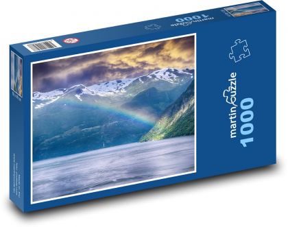 Fjordy - Norsko, moře - Puzzle 1000 dílků, rozměr 60x46 cm