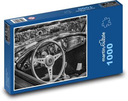 Retro-Auto - MG, Lenkrad - Puzzle - 1000 Teile
