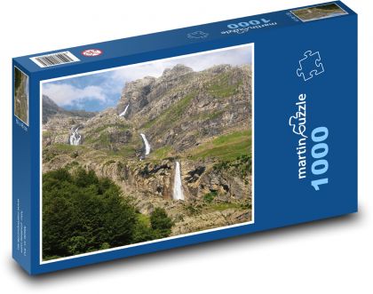 Krajina - horolezectvo, vodopády - Puzzle 1000 dielikov, rozmer 60x46 cm