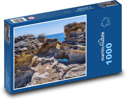 Skály - eroze, moře - Puzzle 1000 dílků, rozměr 60x46 cm