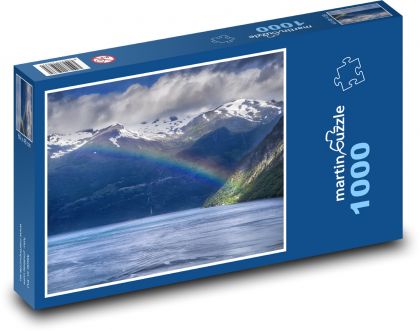 Norwegen - Fjorde, Regenbogen - Puzzle - 1000 Teile