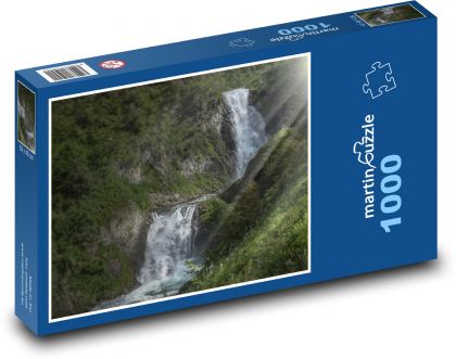 Wodospady - światło, krajobraz - Puzzle 1000 elementów, rozmiar 60x46 cm