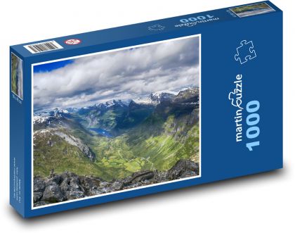 Norwegia - fiordy, krajobraz - Puzzle 1000 elementów, rozmiar 60x46 cm