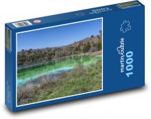 Zielona laguna - Hiszpania, przyroda Puzzle 1000 elementów - 60x46 cm