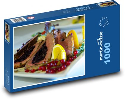 Jedzenie - mięso, stek - Puzzle 1000 elementów, rozmiar 60x46 cm