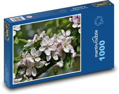 Jabloňové kvety - okvetné lístky, strom - Puzzle 1000 dielikov, rozmer 60x46 cm