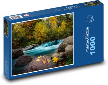 Autumn, river, forest - Puzzle 1000 pieces, size 60x46 cm 