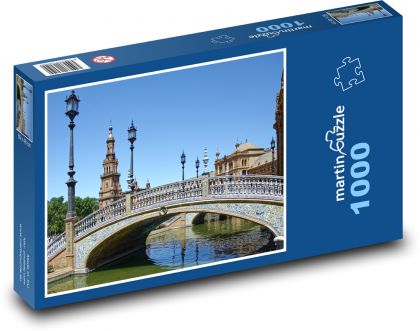 Španělsko - Sevilla, most - Puzzle 1000 dílků, rozměr 60x46 cm