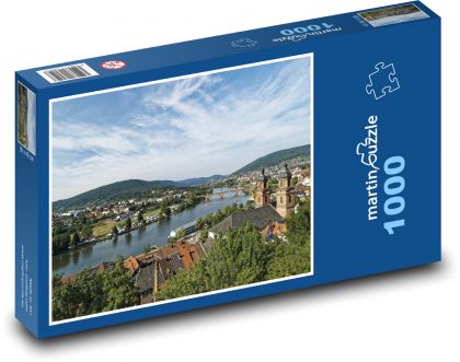 Bavaria, river, city - Puzzle 1000 pieces, size 60x46 cm 