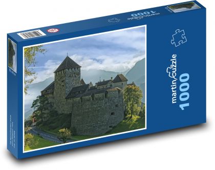 Liechtenstein - Vaduz, zamek - Puzzle 1000 elementów, rozmiar 60x46 cm