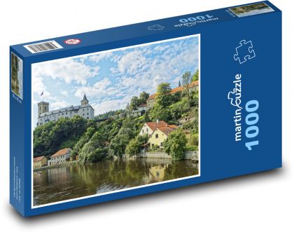 Rožmberk nad Vltavou - rzeka - Puzzle 1000 elementów, rozmiar 60x46 cm