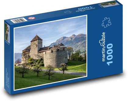 Hrad Vaduz - Lichtenštejnsko, pevnost - Puzzle 1000 dílků, rozměr 60x46 cm