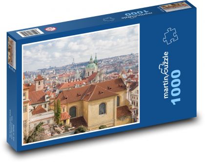Praga - Czechy, domy - Puzzle 1000 elementów, rozmiar 60x46 cm