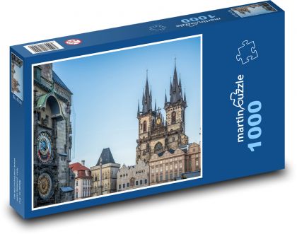 Praha - Orloj, Česká republika - Puzzle 1000 dielikov, rozmer 60x46 cm