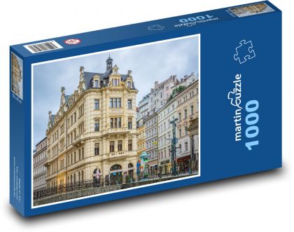 Karlovy Vary - stavby, Česká republika - Puzzle 1000 dílků, rozměr 60x46 cm
