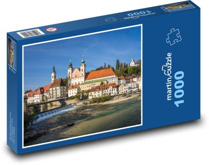 Steyr - Rakúsko, rieka - Puzzle 1000 dielikov, rozmer 60x46 cm