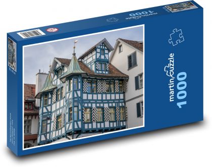 Szwajcaria - historyczne centrum, budownictwo - Puzzle 1000 elementów, rozmiar 60x46 cm