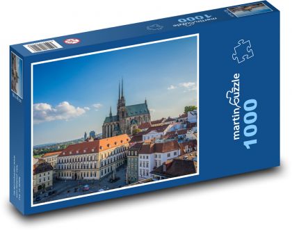 Brno - katedrála, Česká republika - Puzzle 1000 dílků, rozměr 60x46 cm