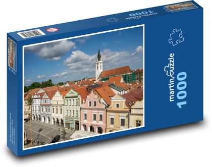 Třeboň - domy, Česká republika - Puzzle 1000 dílků, rozměr 60x46 cm