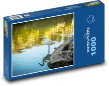 Volavka - pták, jezero Puzzle 1000 dílků - 60 x 46 cm