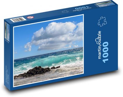 Fale w oceanie - morze, plaża - Puzzle 1000 elementów, rozmiar 60x46 cm