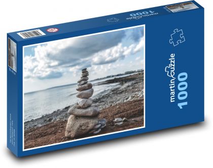 Moře - kameny, pláž - puzzle 1000 dílků