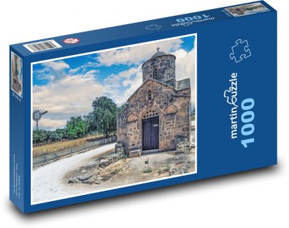 Středověký kostel - architektura, Kypr - Puzzle 1000 dílků, rozměr 60x46 cm