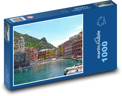 Vernazza - Włochy, budynki - Puzzle 1000 elementów, rozmiar 60x46 cm