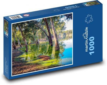 Lake - trees in the forest, nature - Puzzle 1000 pieces, size 60x46 cm 