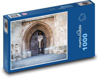 Vstup do hradu - brána, palác - Puzzle 1000 dielikov, rozmer 60x46 cm