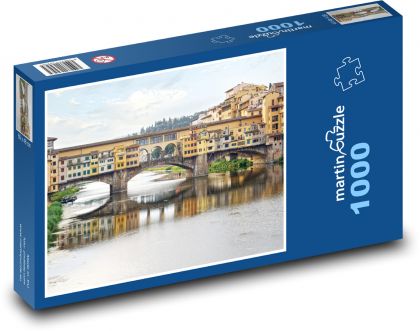 Ponte Vecchio - most, Włochy - Puzzle 1000 elementów, rozmiar 60x46 cm