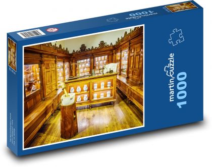 Muzeum vědy - lékárna, historie - Puzzle 1000 dílků, rozměr 60x46 cm