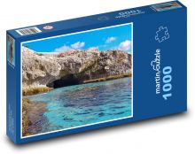 Mořská jeskyně - útesy, skalní formace  Puzzle 1000 dílků - 60 x 46 cm